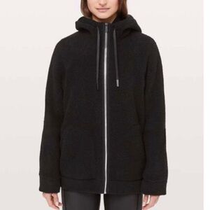 Lululemon Women’s So Sherpa Hooded Black Sz Medium Jacket